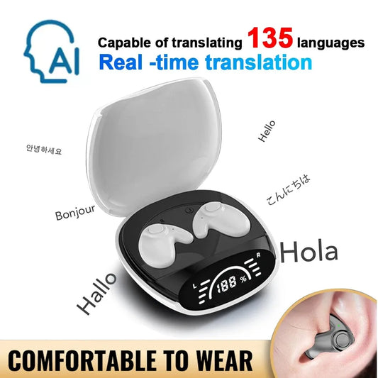 AI Translation Bluetooth 5.3 Earbuds - 135 Languages