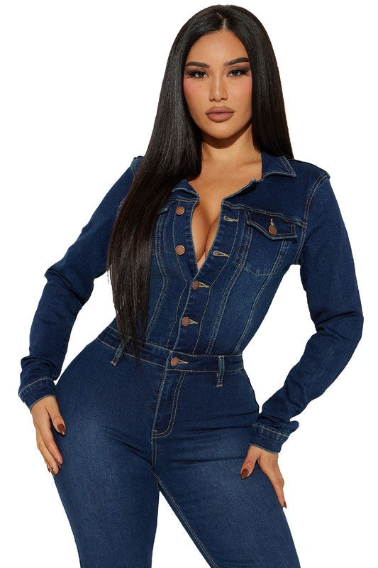 Women's Denim Jumpsuit