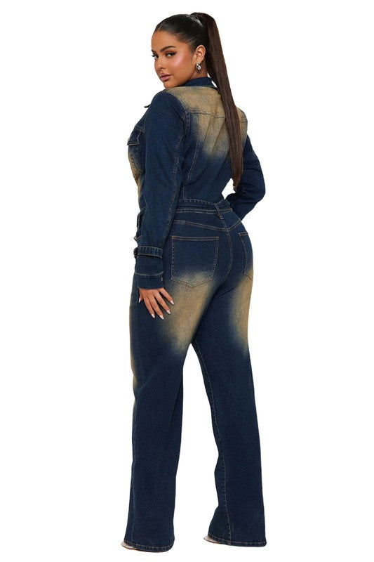 WOMEN FASHION DENIM JUMPSUIT