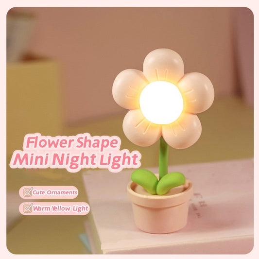 Mini Flower Small Night Lamp Cute Atmosphere Bedside Creative Home
