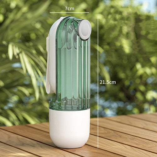2 In 1 Pet Water Cup Segment Design Green Dog Walking Portable
