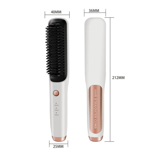 Dual-Purpose Wireless Hair Styler with Straightening and Curling