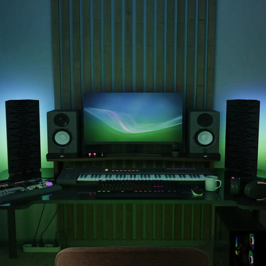 2-Pack WAVE-mini Bass Trap & RGB Lamp for Podcasts