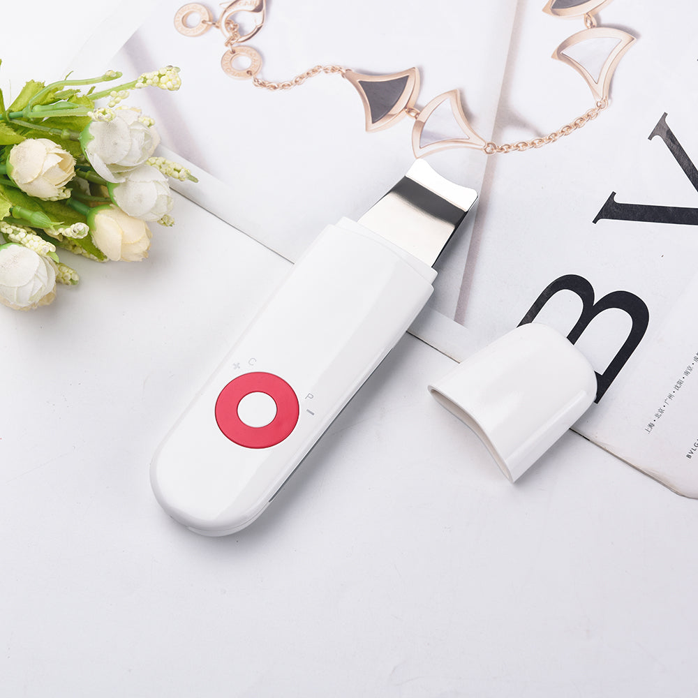 Ultrasonic Skin Scrubber Deep Cleaning Red