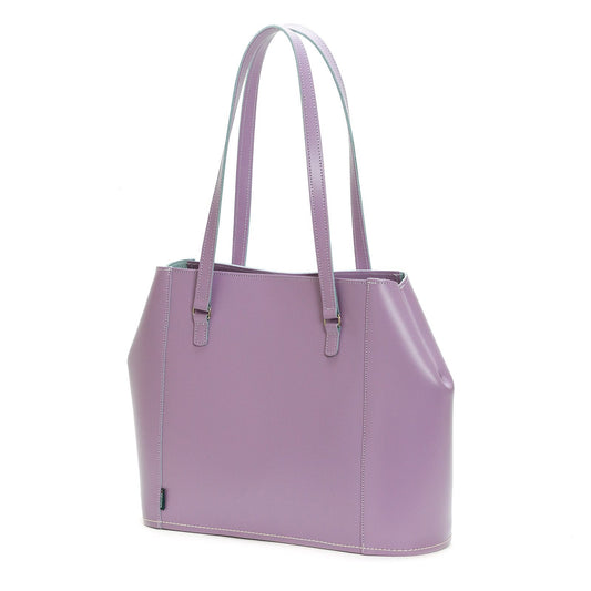 Leather Tote Bag - Pastel Violet