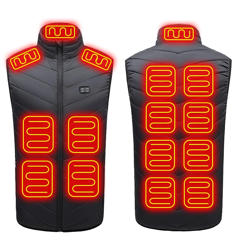 21-Zone USB Heated Vest Graphene Winter Jacket