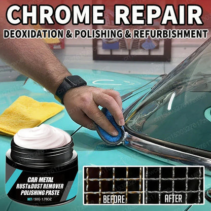 Car Wheel Hub Metal Restorer Gloss Enhancer Clear Rust & Oxidize Renewal Polishing Wax Coating Agent Auto Wheel Scratch Repair