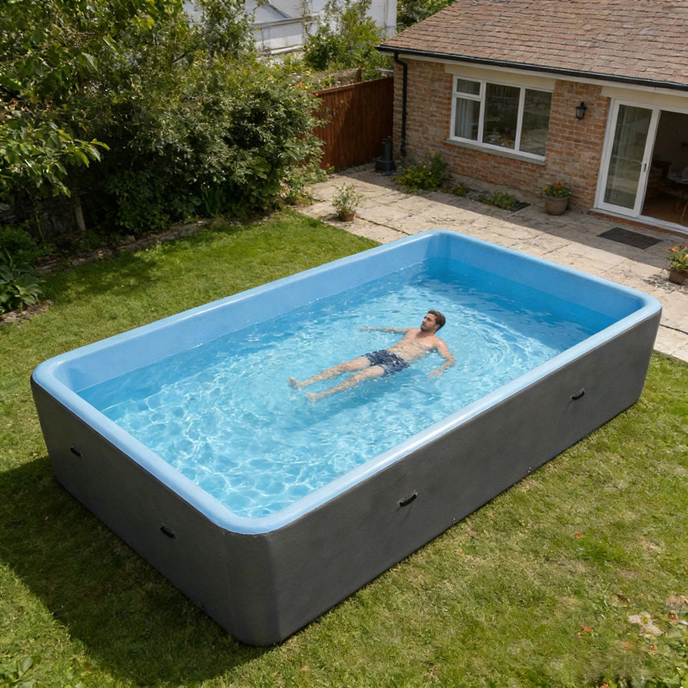 5x3x1.2m Square Inflatable Pool, Custom-made with Reinforced Mesh, for Summer Fun in The Backyard for Adults and Families