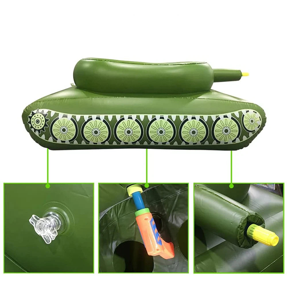 Giant Inflatable Pool Float with Water Gun Summer Floating Ride-On Seat Adult Water Spray Beach Party Game