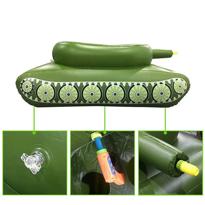 Giant Inflatable Pool Float with Water Gun Summer Floating Ride-On Seat Adult Water Spray Beach Party Game