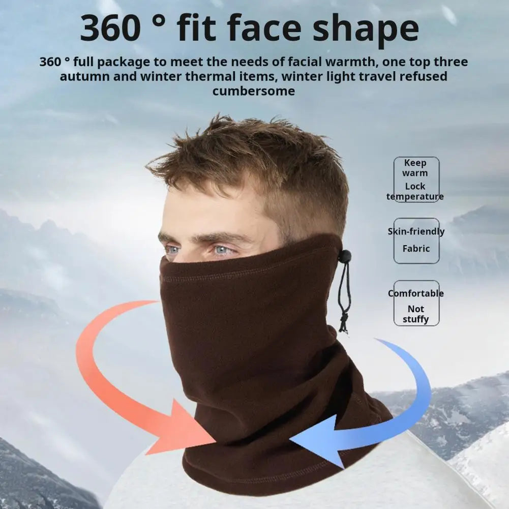 Winter Neck Gaiter Warmer Warm Fleece Scarf Windproof Fleece Lined Thermal Face Cushion Scarf Cold Weather Sport Accessory