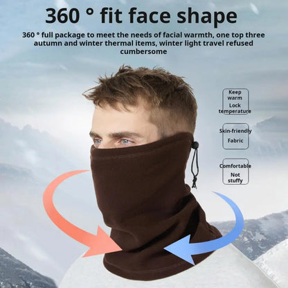Winter Neck Gaiter Warmer Warm Fleece Scarf Windproof Fleece Lined Thermal Face Cushion Scarf Cold Weather Sport Accessory