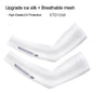 ROCKBROS Summer Arm Sleeves Ice Fabric Cool UV Protection Breathable Running Cycling Arm Sleeves Quick Dry Sports Arm Warmers