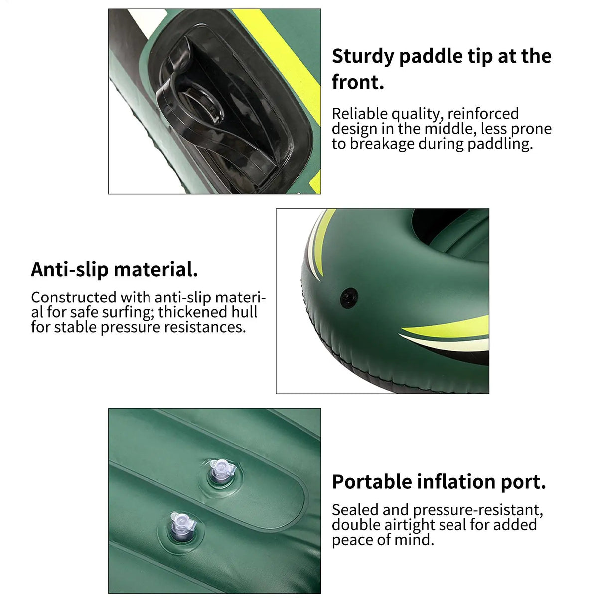 Inflatable Boat for Adults, Thickened Non-Slip Leakproof Blow Up Raft for Water Fun, Pool Lake River Beach Outdoor Summer