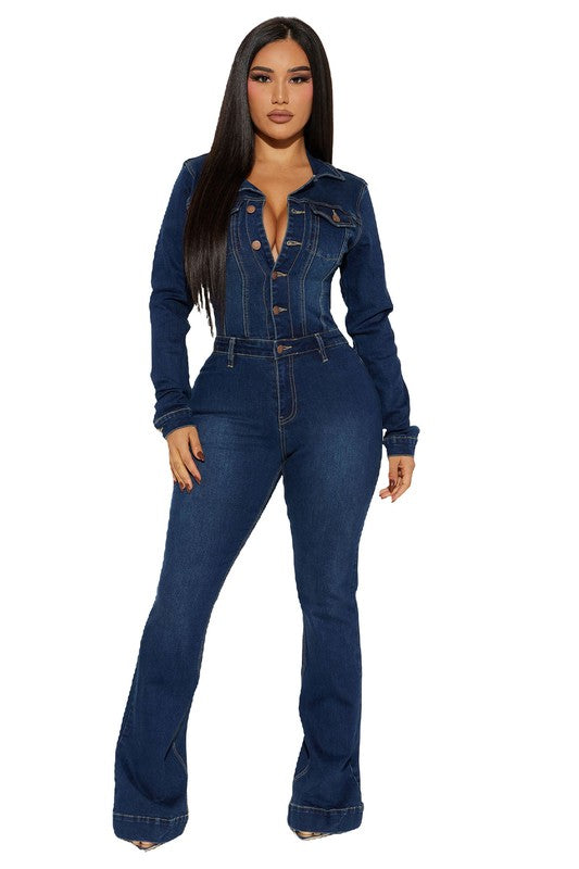 Women's Denim Jumpsuit