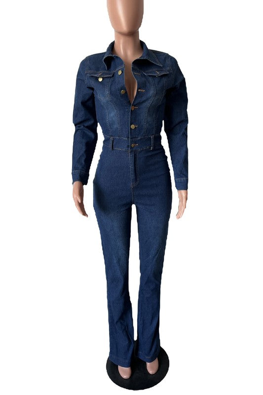 Women's Denim Jumpsuit