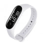 M3 Children's Watch Calendar Solid Color Adjustable Strap LED Digital Electronic Wrist Watch for Kids
