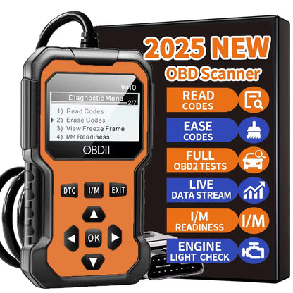 OBD2 Scanner Instant Fault Code Reader and Voltage Check | OBDII/CAN Full System Diagnosis | 10 Second Fault Analysis