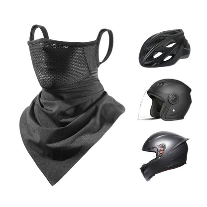 Fishing Sun Protection Face Mask Breathable Summer Cooling Unisex Neck Gaiter Ear-Hanging Triangle Scarf Cycling Face Cover