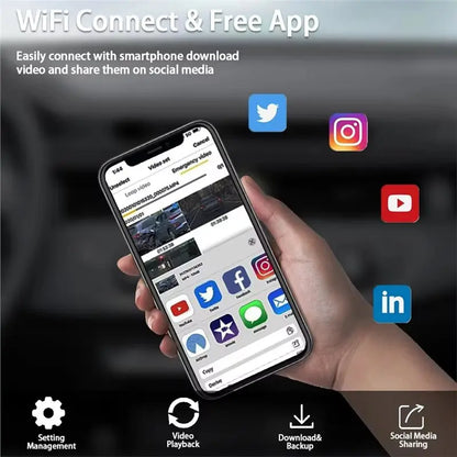 M09K 1080P Wifi Dash Cam 4 Channel Front and Rear APP Control