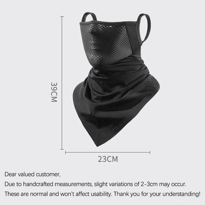 Fishing Sun Protection Face Mask Breathable Summer Cooling Unisex Neck Gaiter Ear-Hanging Triangle Scarf Cycling Face Cover