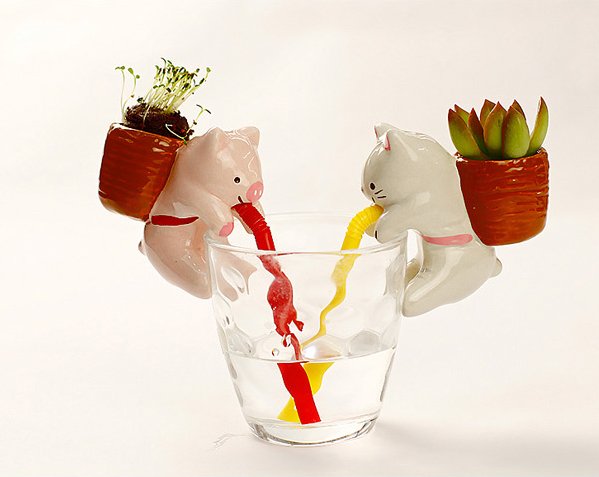 Animal Self Watering Plant Pot