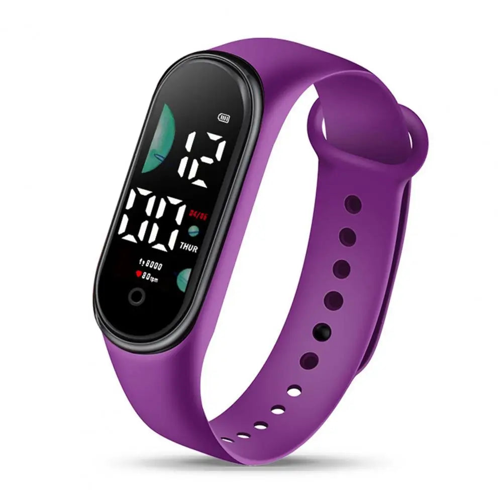 Kids Electronic Watch Sports Waterproof Wrist Watch Large Font Screen LED Display Luminous Auto Date Full Calendar Digital Watch