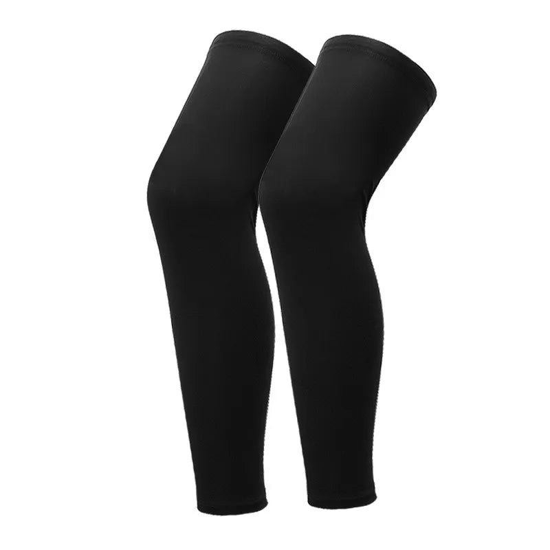 Unisex Summer Leg Sleeves Socks UV Protection High Elastic Breathable Quick Dry Silicone Non Slip For Cycling Running Sun