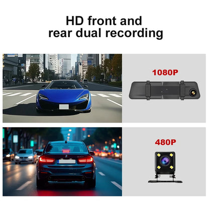 Rearview Mirror 1080P HD Screen Front and Rear Dual Recording
