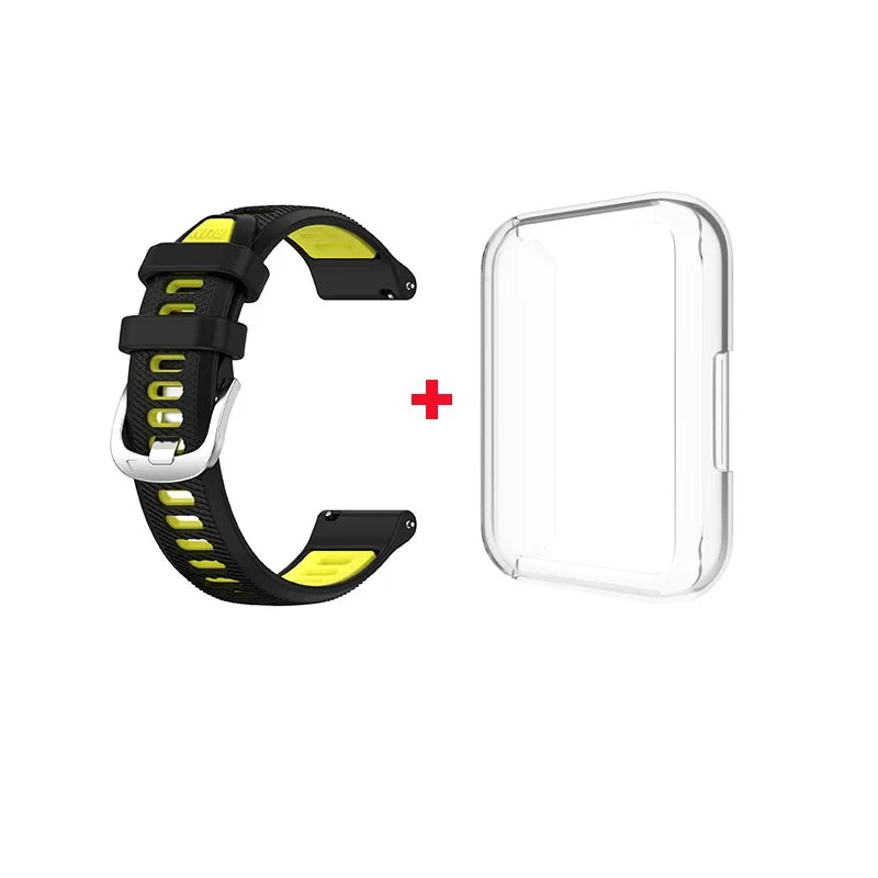Sport Run Silicone Strap Band / Transparent Case for Samsung Galaxy Fit 3 Replacement Strap