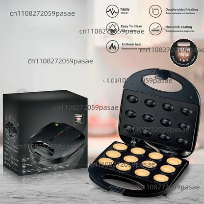 Household Nut Machine Pancake Maker Sandwich Toaster Cake Baker Waffle Iron Baking Cookware
