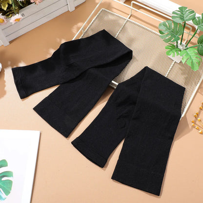 2 Pcs Leg Sleeves for Men UV Protection Legs Kits Arm Cuffs Outdoor Ice Silk Protectors Black Sunscreen Guards Summer