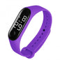 M3 Children's Watch Calendar Solid Color Adjustable Strap LED Digital Electronic Wrist Watch for Kids