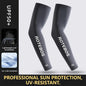 GOBYGO 1Pair Men Summer Cooling Arm Sleeves Breathable Elastic Ice Silk UV Protection Sleeves Outdoor Sports Driving Fishing