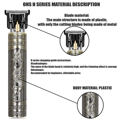T9 Electric Hair Clipper 0mm Precision Beard & Body Trimmer