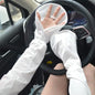 Large Size Ice Sleeve Gloves Women's Summer Driving Sun Protection Arm Sleeves Loose Breathable Arm Guard UV Outdoor Oversleeves