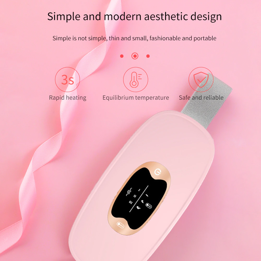 Electric Heating Menstrual Vibration Pad Belt For Period Pain Relief