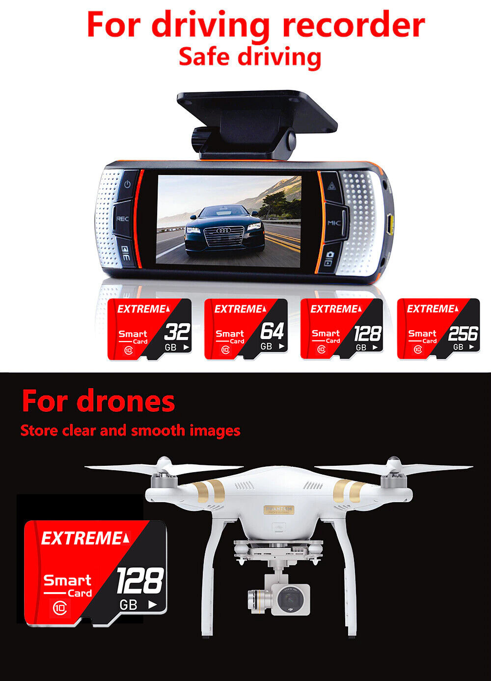 High Speed Memory For Micro SD Card 32GB 64GB 128GB 256GB TF Card