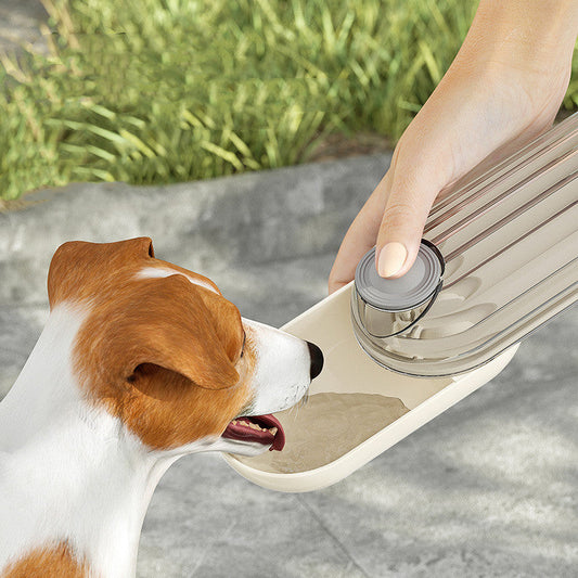 2 In 1 Pet Water Cup Segment Design Green Dog Walking Portable