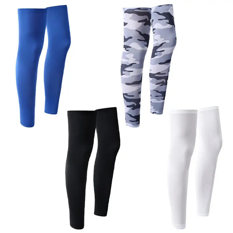 Summer Thin Extended Cycling Leg Sleeves Breathable Sun Protection Knee Guard Silicone Anti Slip Sports Leg Cover