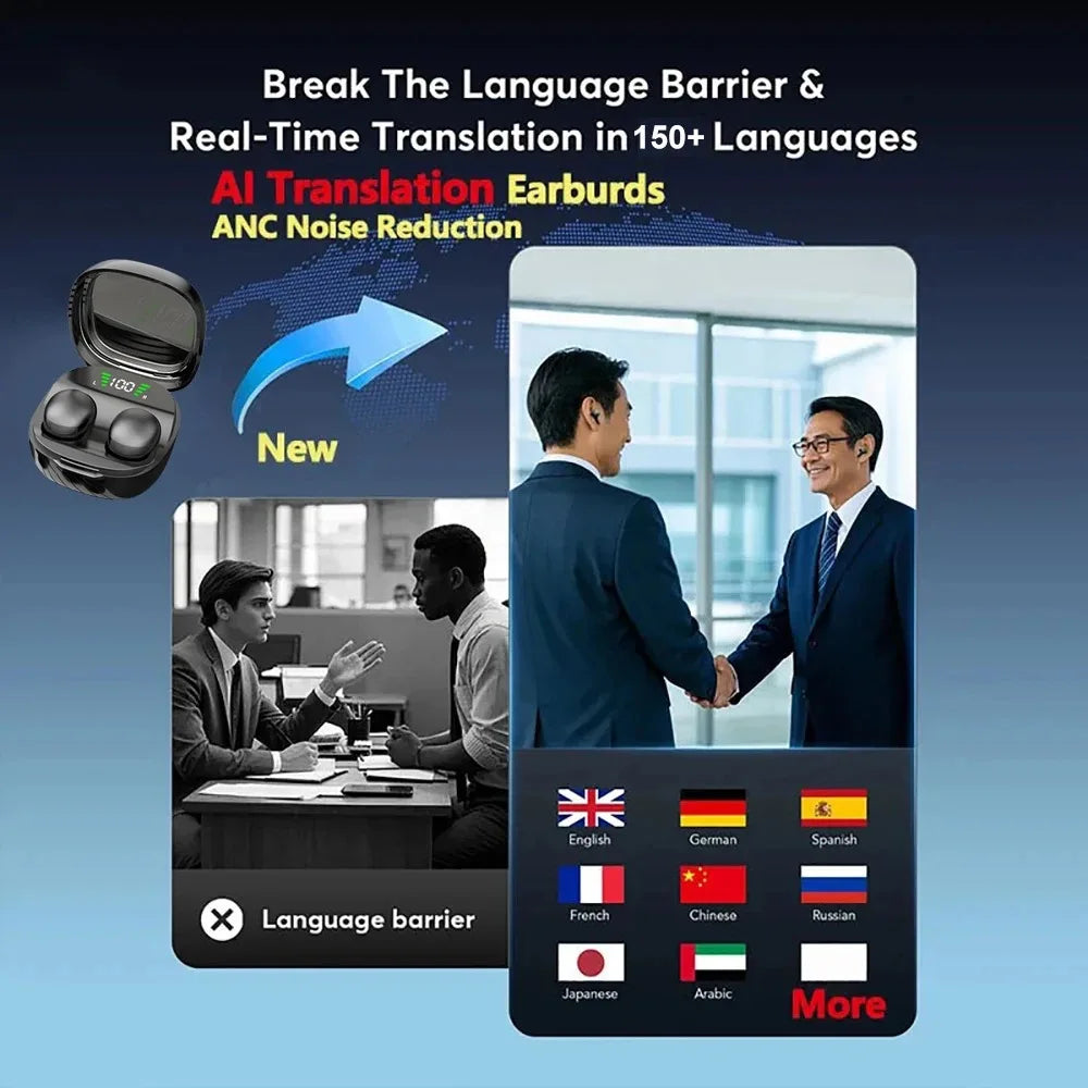 Bluetooth 5.3 AI Translation Earbuds