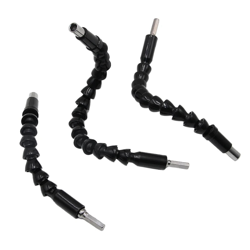 200-300mm hexagonal handle black soft shaft hand drill screwdriver head universal joint extend connect rod Power tool accessory