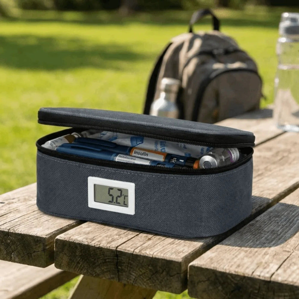 LED Display Insulin Cooling Storage Case