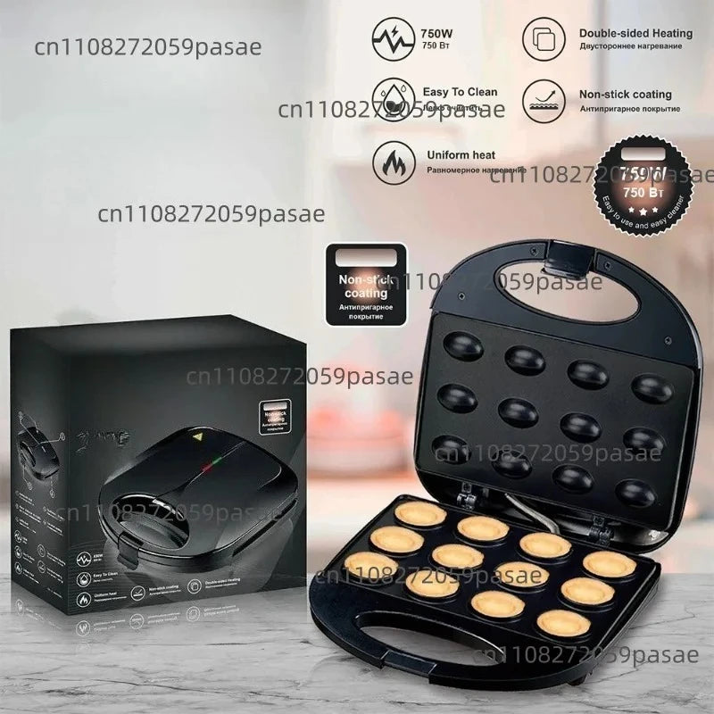 Household Nut Machine Pancake Maker Sandwich Toaster Cake Baker Waffle Iron Baking Cookware