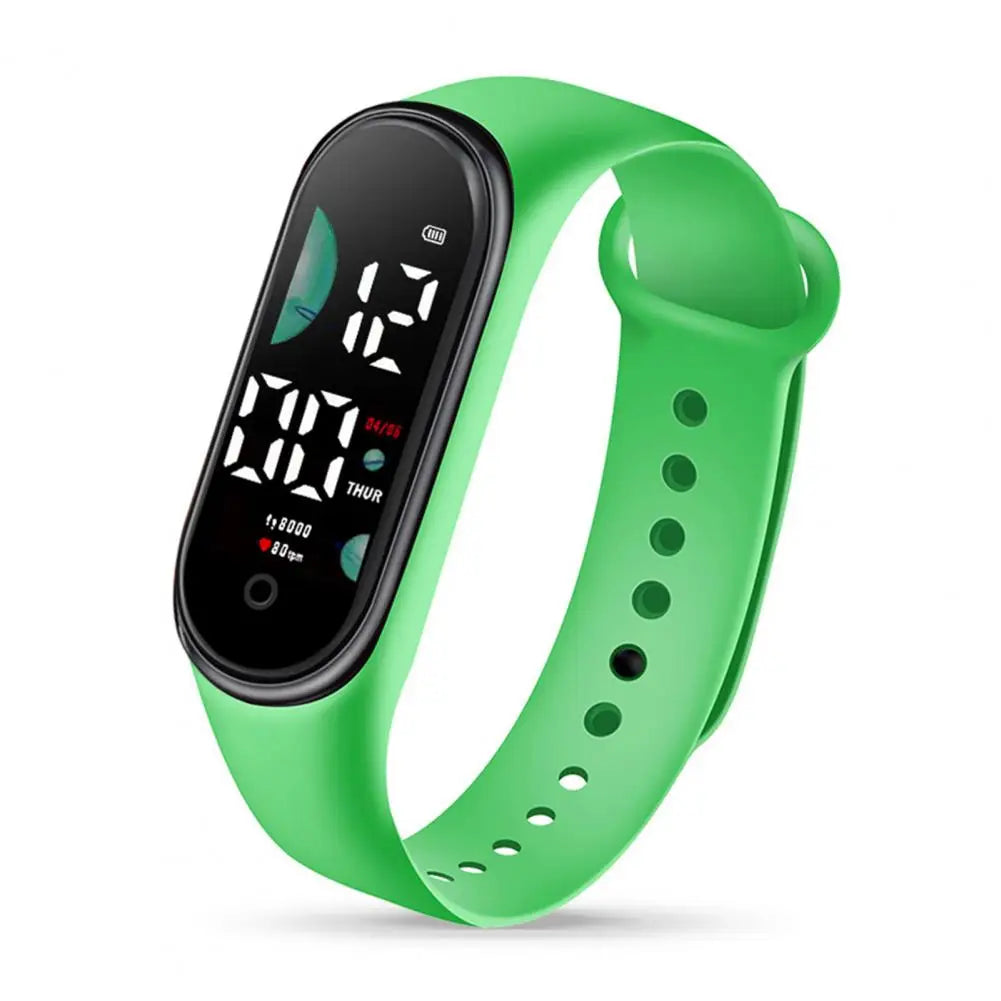 Kids Electronic Watch Sports Waterproof Wrist Watch Large Font Screen LED Display Luminous Auto Date Full Calendar Digital Watch