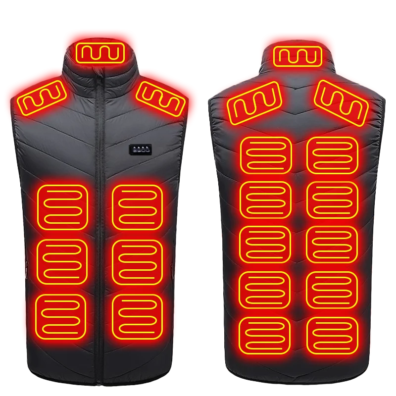 21-Zone USB Heated Vest Graphene Winter Jacket