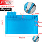 Soldering Station Mat Silicone Work Mat Heat Resistant 932°F Anti-Static Magnetic Mat for Electronic Phone Laptop Watch Repair