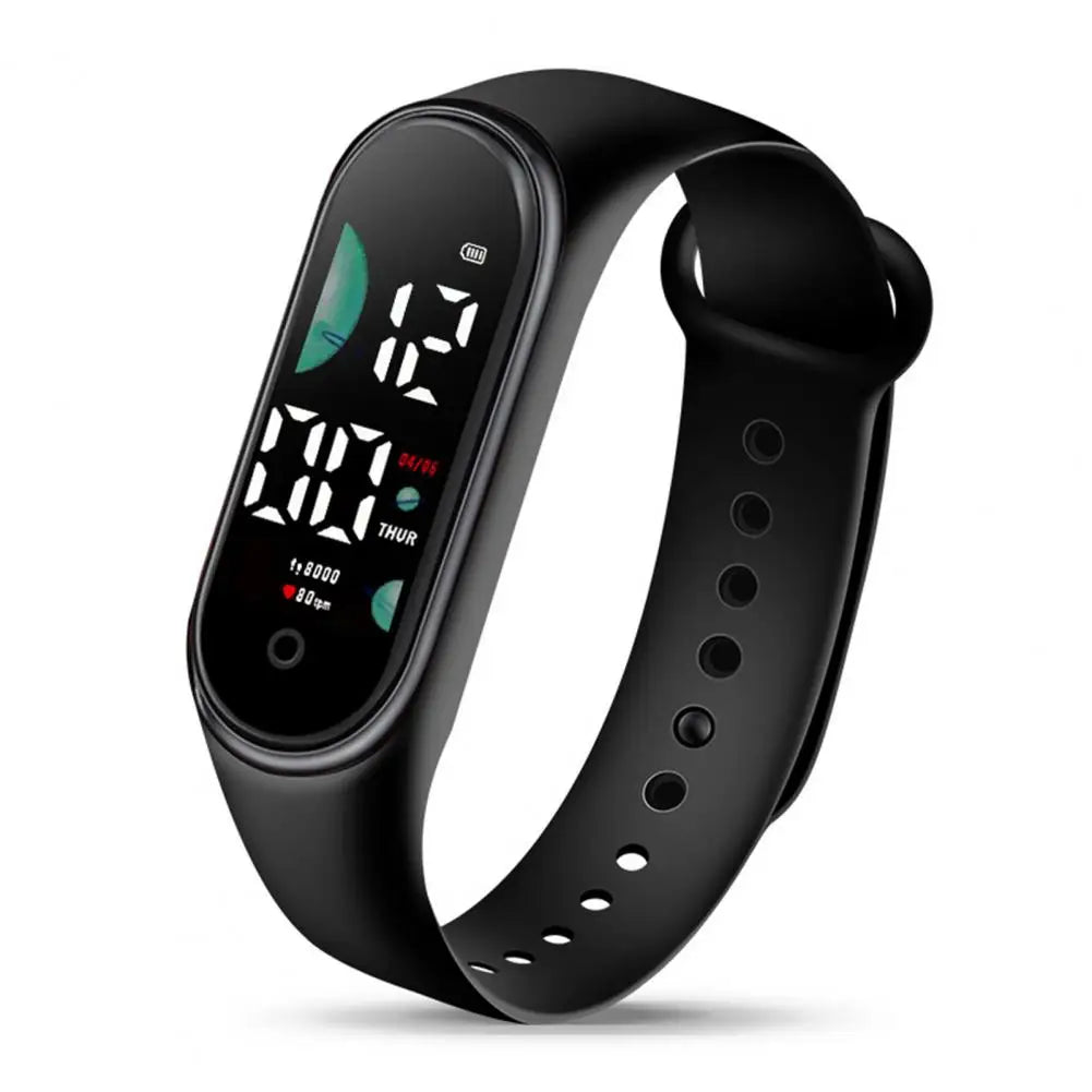 Kids Electronic Watch Sports Waterproof Wrist Watch Large Font Screen LED Display Luminous Auto Date Full Calendar Digital Watch