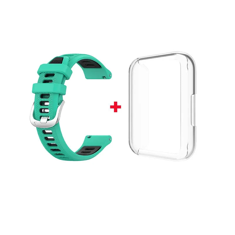 Sport Run Silicone Strap Band / Transparent Case for Samsung Galaxy Fit 3 Replacement Strap