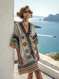 Women's 2025 Summer V-Neck Floral Print Loose Beach Dress, Casual Holiday Maxi Vestidos De Verano(72 characters)